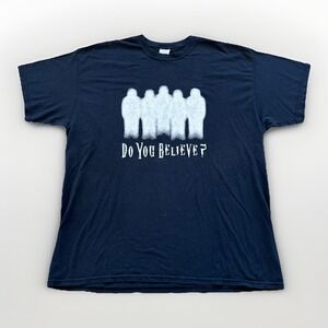 Vintage Do You Believe Shirt Mens XXL Ghost Supernatural Aliens Y2K Black